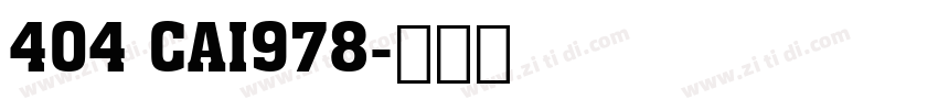 404 CAI978字体转换